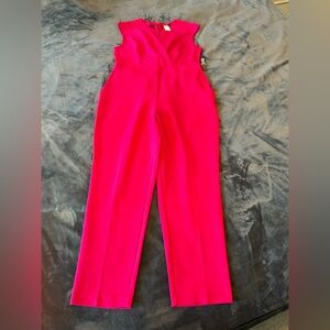 New York & Company Bright Pink Jumpsuit